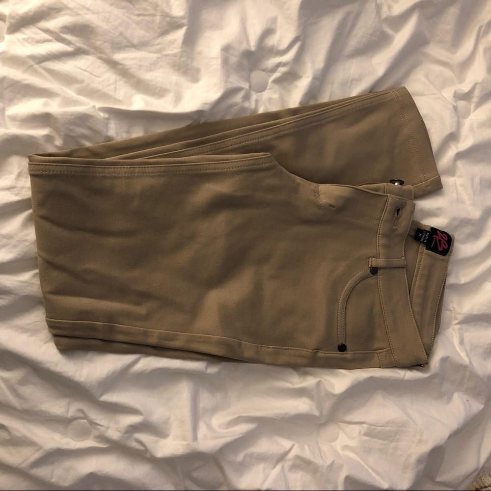 Bebe camel stretch pants
